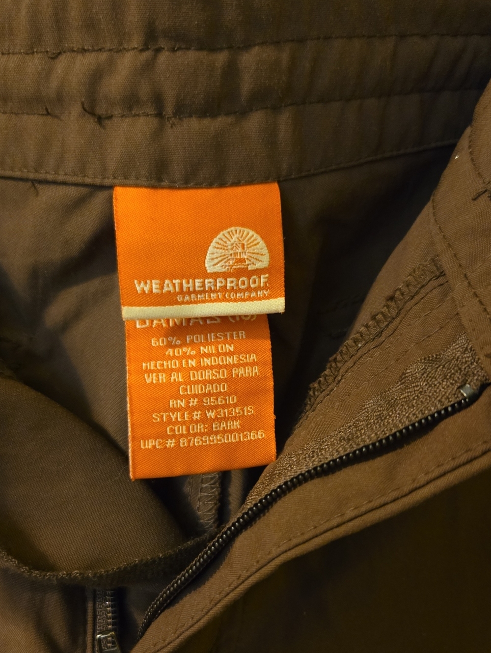 Weatherproof Garment Company Brown Hiking Shorts SZ 10